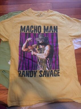 Yellow 'Macho Man' Graphic Tee - Randy Savage